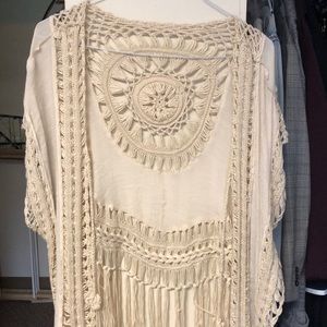 Sweaters - Cream Boho Cardigan Sweaters - Cream Boho Cardigan